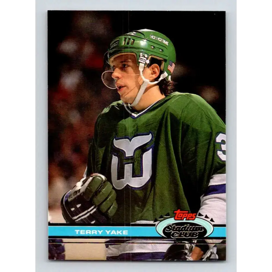 1991-92 Topps Stadium Club #374 Terry Yake NM-MT Hartford Whalers Hockey Card - Hockey Card Single