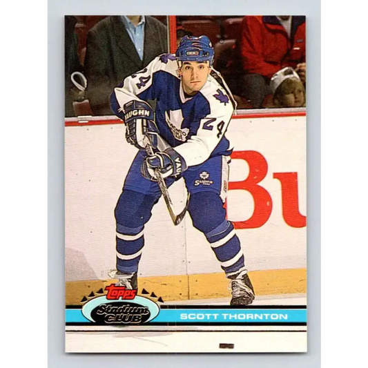1991-92 Topps Stadium Club #378 Scott Thornton NM-MT Toronto Maple Leafs Hockey Card - Hockey Card Single