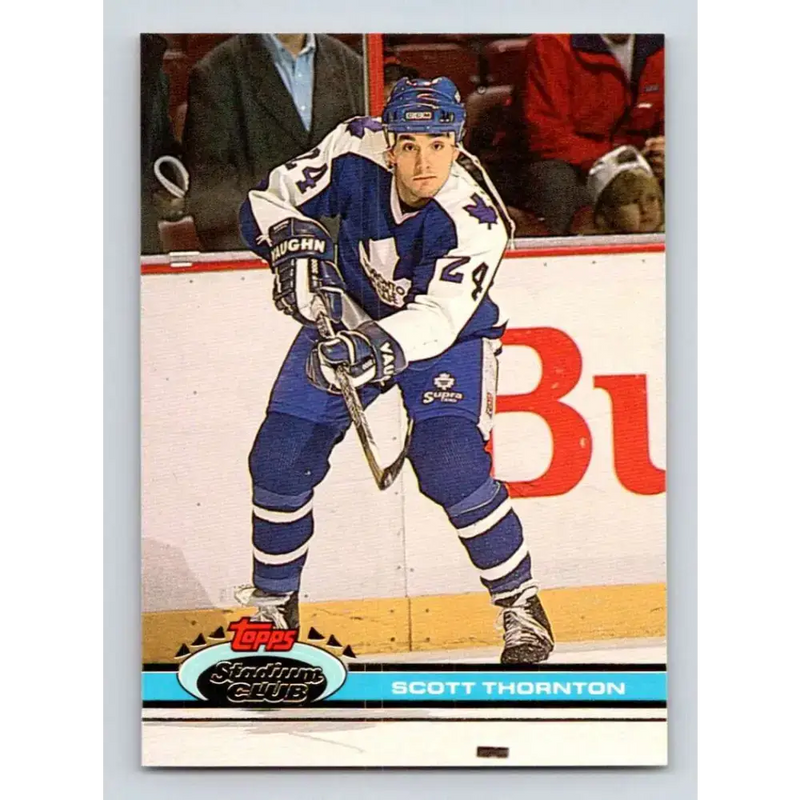 1991-92 Topps Stadium Club #378 Scott Thornton NM-MT Toronto Maple Leafs Hockey Card - Hockey Card Single