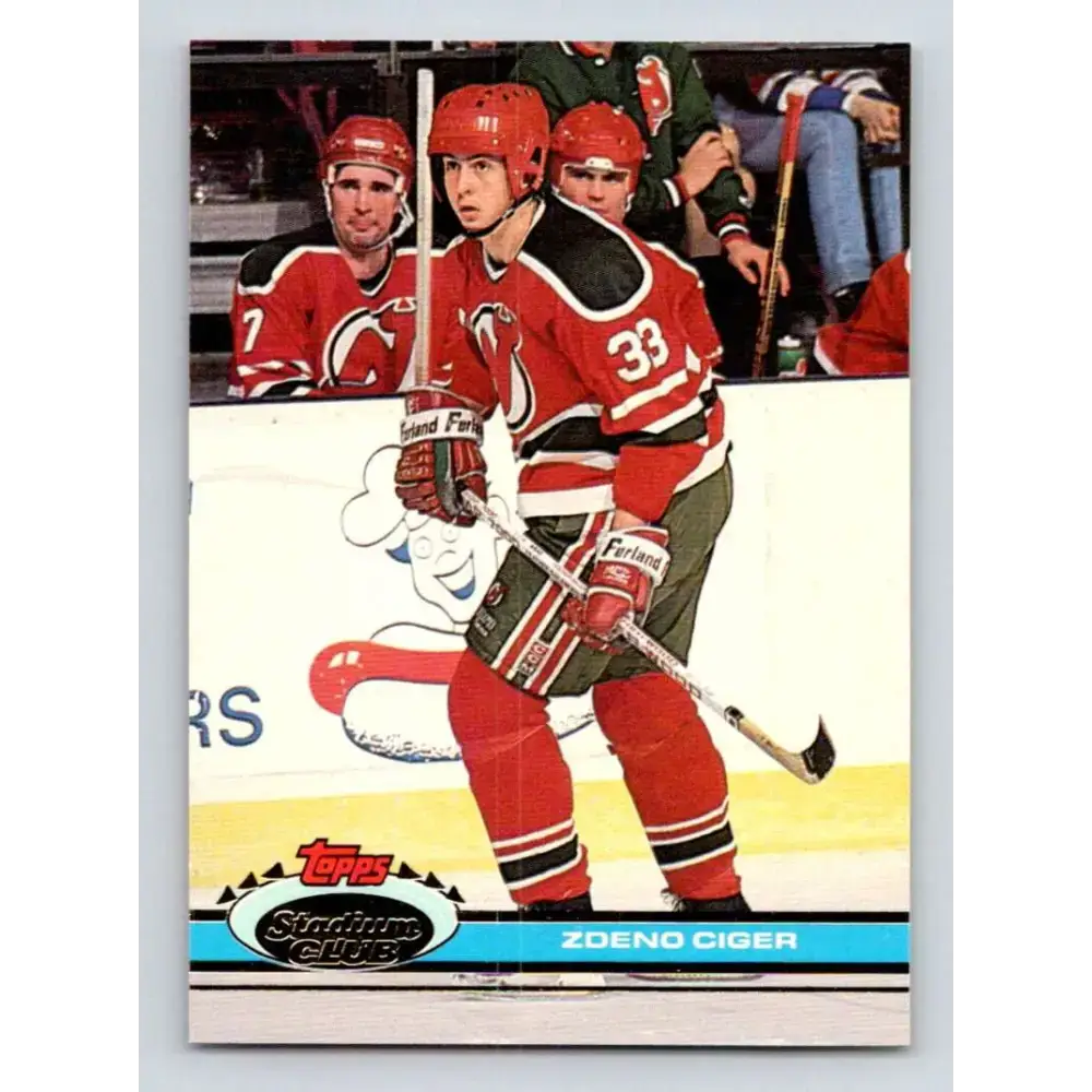 1991-92 Topps Stadium Club #379 Zdeno Ciger NM-MT New Jersey Devils Hockey Card - Hockey Card Single