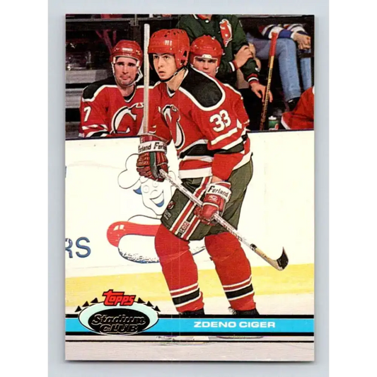 1991-92 Topps Stadium Club #379 Zdeno Ciger NM-MT New Jersey Devils Hockey Card - Hockey Card Single