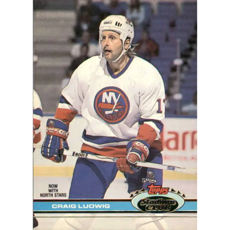 1991-92 Topps Stadium Club #38 Craig Ludwig NM-MT Minnesota North Stars Hockey Card - Hockey Card Single