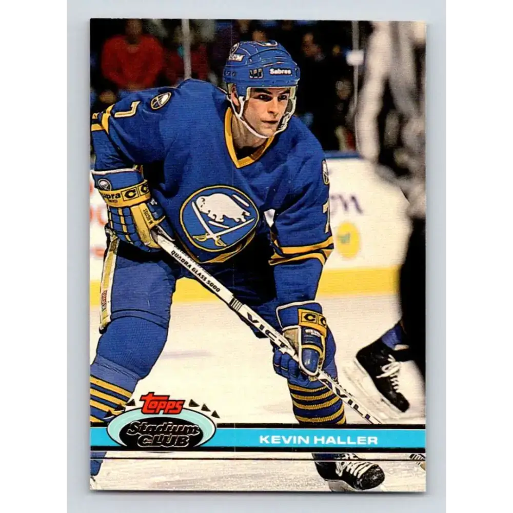1991-92 Topps Stadium Club #382 Kevin Haller NM-MT RC Rookie Buffalo Sabres Hockey Card - Hockey Card Single