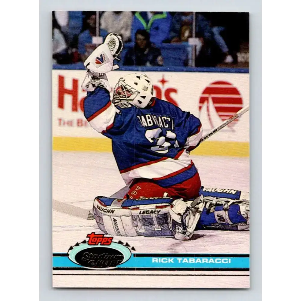 1991-92 Topps Stadium Club #395 Rick Tabaracci NM-MT Winnipeg Jets Hockey Card - Hockey Card Single