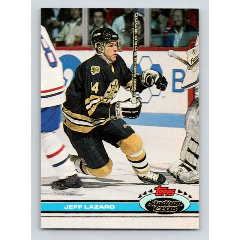 1991-92 Topps Stadium Club #397 Jeff Lazaro NM-MT Boston Bruins Hockey Card - Hockey Card Single