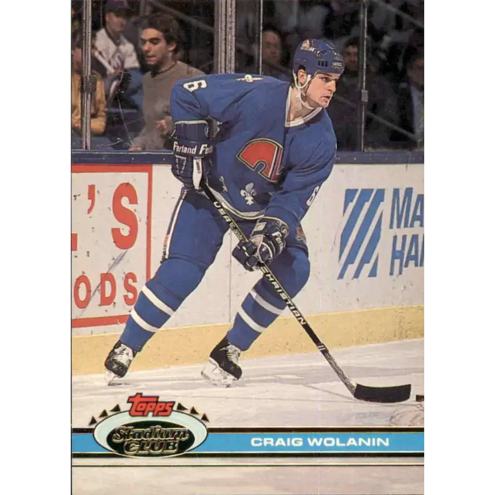 1991-92 Topps Stadium Club #4 Craig Wolanin NM-MT Quebec Nordiques Hockey Card - Hockey Card Single