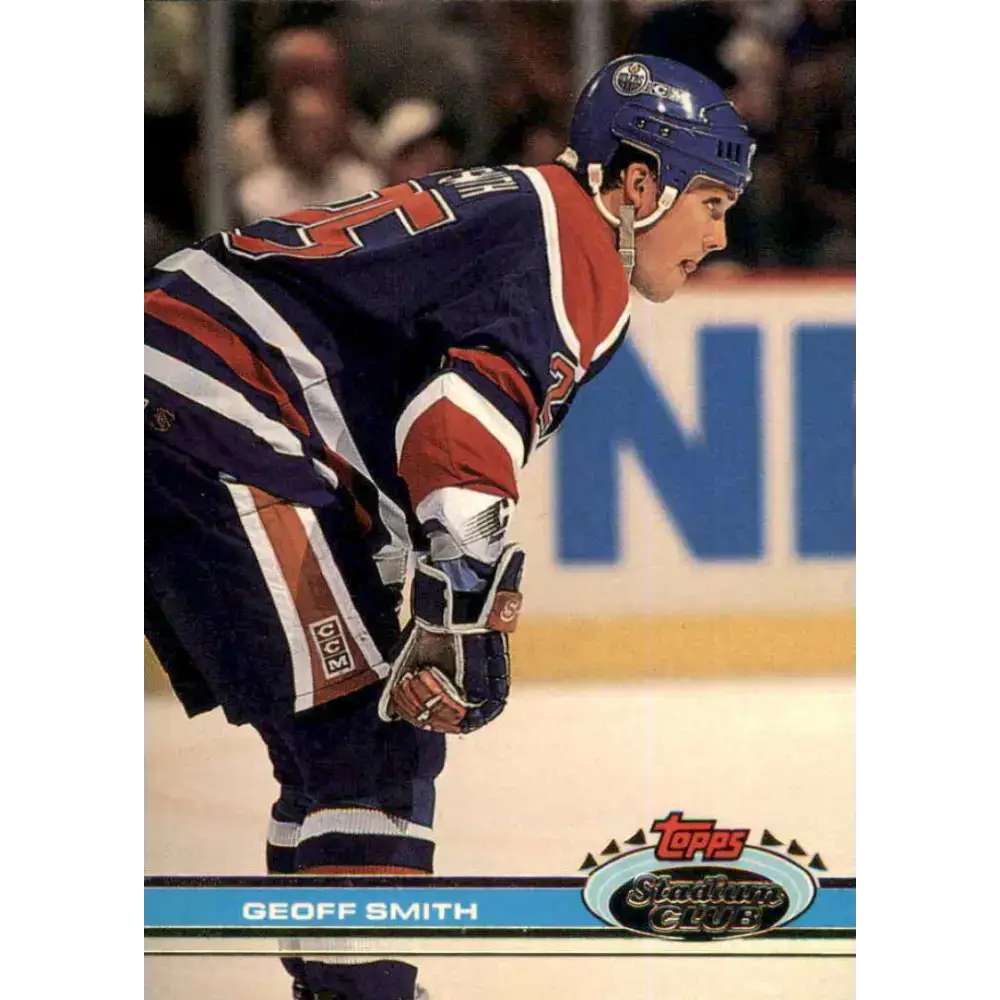 1991-92 Topps Stadium Club #42 Geoff Smith NM-MT Edmonton Oilers Hockey Card - Hockey Card Single