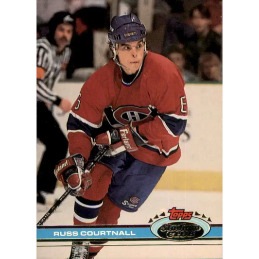 1991-92 Topps Stadium Club #43 Russ Courtnall NM-MT Montreal Canadiens Hockey Card - Hockey Card Single