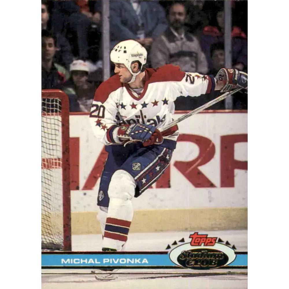 1991-92 Topps Stadium Club #44 Michal Pivonka NM-MT Washington Capitals Hockey Card - Hockey Card Single