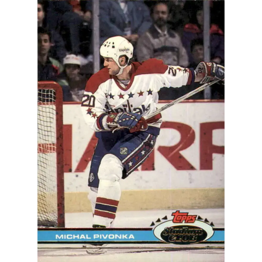 1991-92 Topps Stadium Club #44 Michal Pivonka NM-MT Washington Capitals Hockey Card - Hockey Card Single