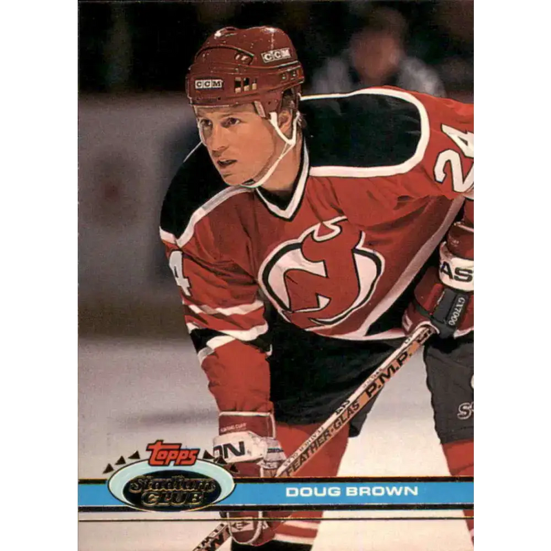 1991-92 Topps Stadium Club #47 Doug Brown NM-MT New Jersey Devils Hockey Card - Hockey Card Single