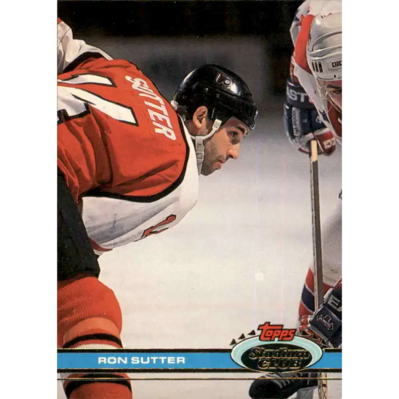 1991-92 Topps Stadium Club #49 Ron Sutter NM-MT Philadelphia Flyers Hockey Card - Hockey Card Single