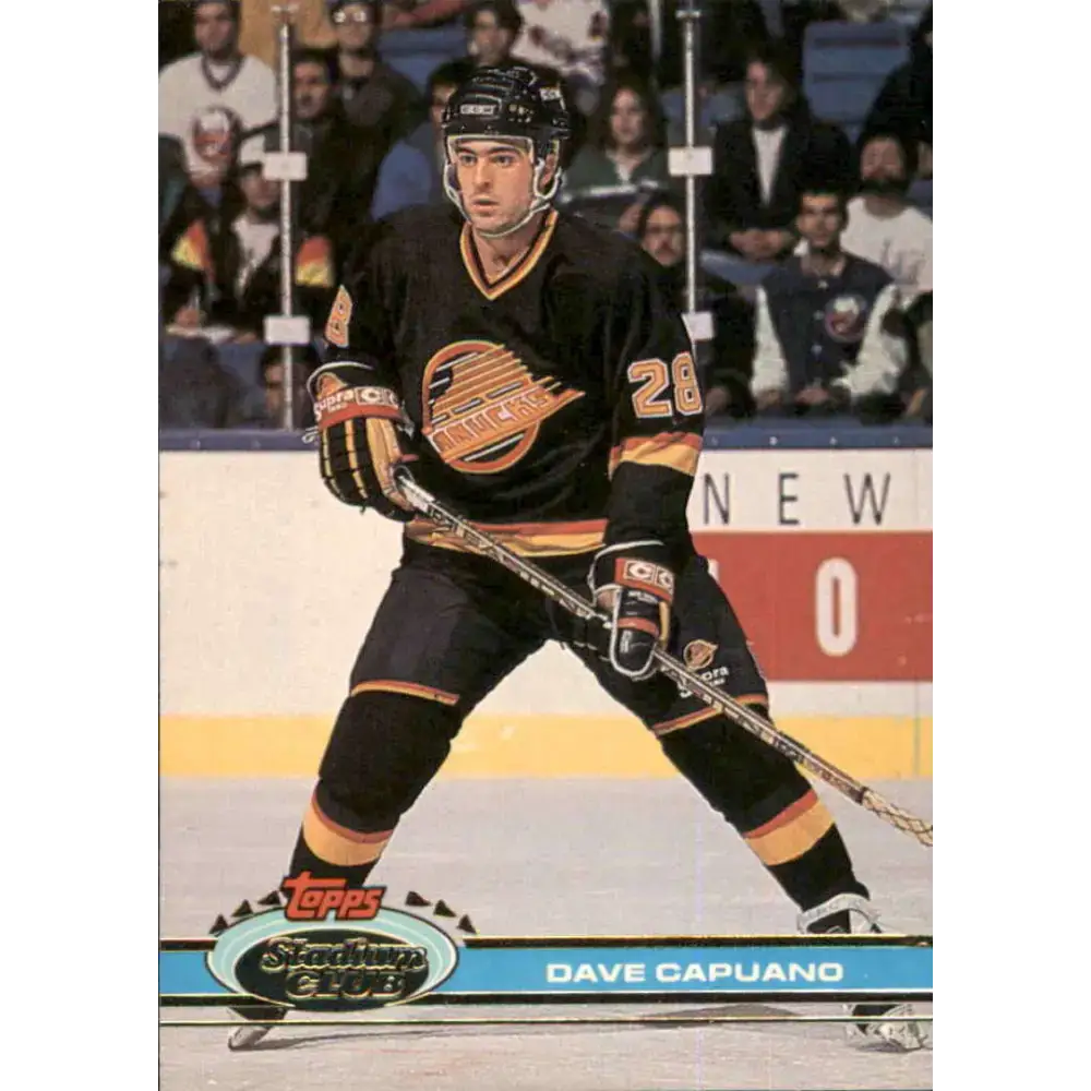 1991-92 Topps Stadium Club #53 Dave Capuano NM-MT Vancouver Canucks Hockey Card - Hockey Card Single