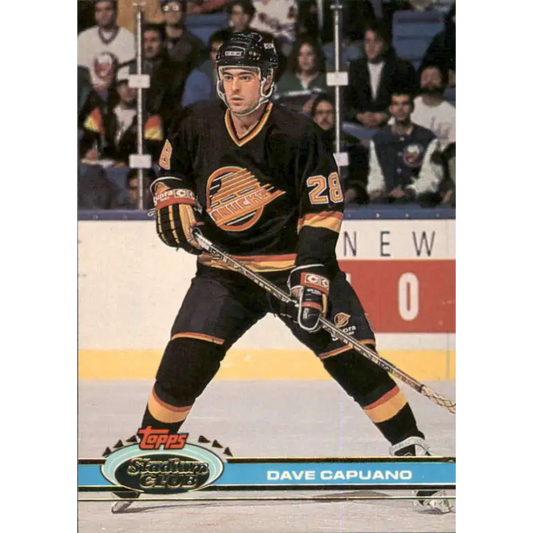 1991-92 Topps Stadium Club #53 Dave Capuano NM-MT Vancouver Canucks Hockey Card - Hockey Card Single