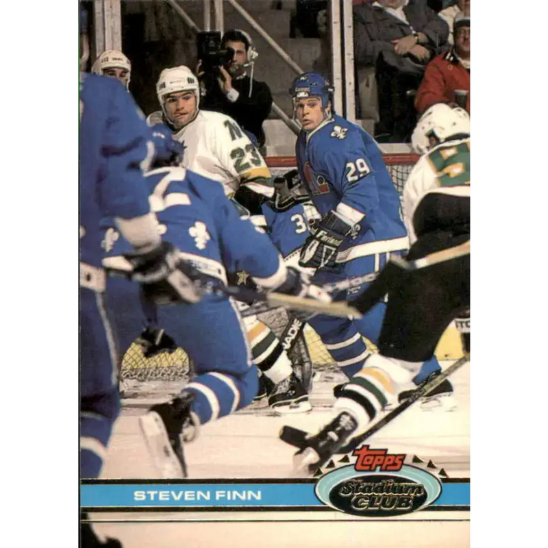 1991-92 Topps Stadium Club #56 Steven Finn NM-MT Quebec Nordiques Hockey Card - Hockey Card Single