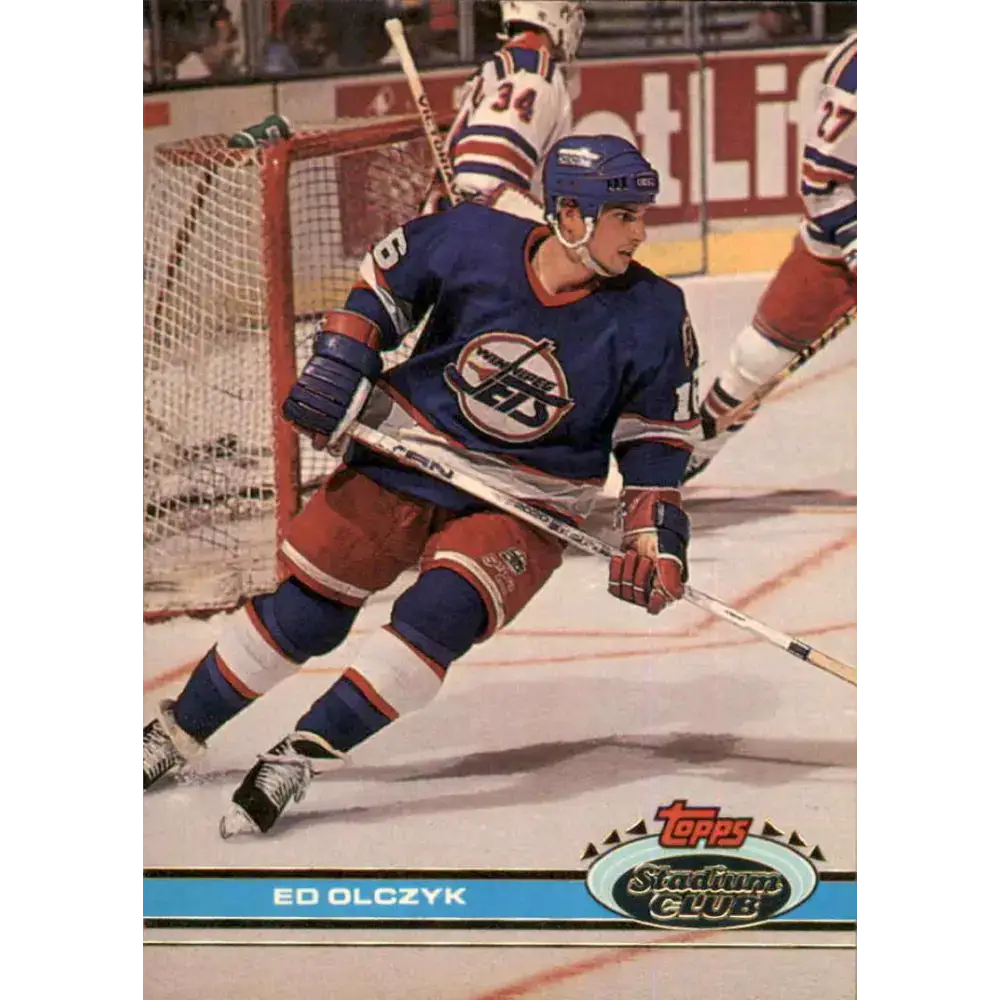 1991-92 Topps Stadium Club #57 Ed Olczyk NM-MT Winnipeg Jets Hockey Card - Hockey Card Single