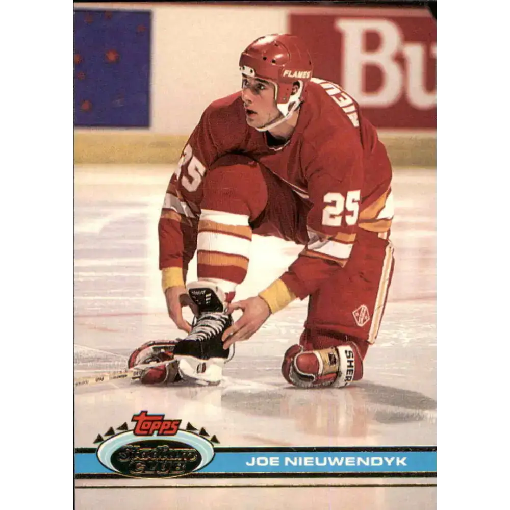 1991-92 Topps Stadium Club #60 Joe Nieuwendyk NM-MT Calgary Flames Hockey Card - Hockey Card Single