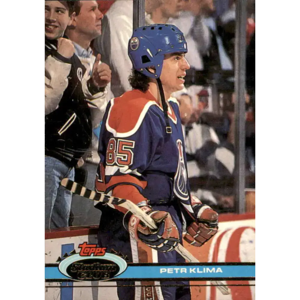 1991-92 Topps Stadium Club #61 Petr Klima NM-MT Edmonton Oilers Hockey Card - Hockey Card Single