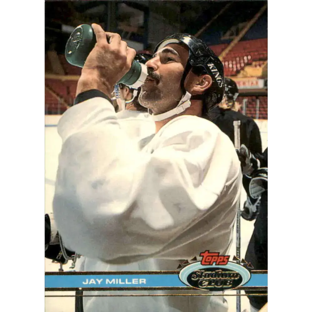 1991-92 Topps Stadium Club #63 Jay Miller NM-MT Los Angeles Kings Hockey Card - Hockey Card Single