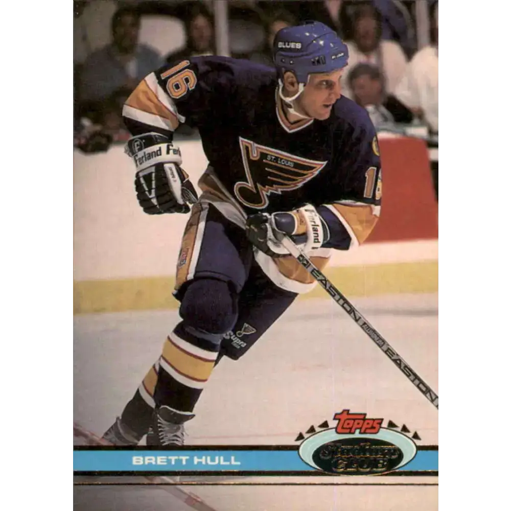 1991-92 Topps Stadium Club #67 Brett Hull NM-MT St. Louis Blues Hockey Card - Hockey Card Single