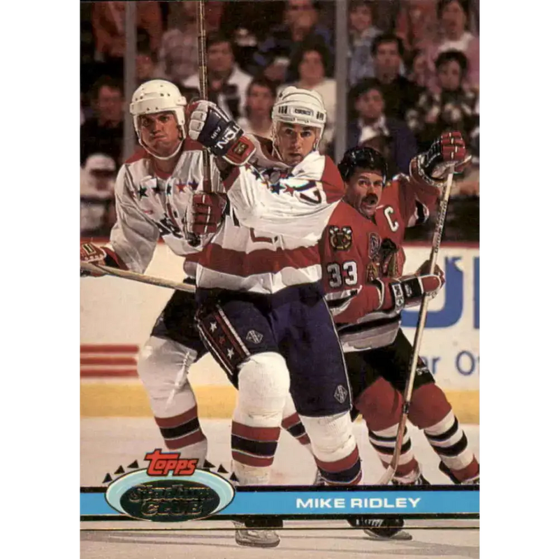 1991-92 Topps Stadium Club #68 Mike Ridley NM-MT Washington Capitals Hockey Card - Hockey Card Single
