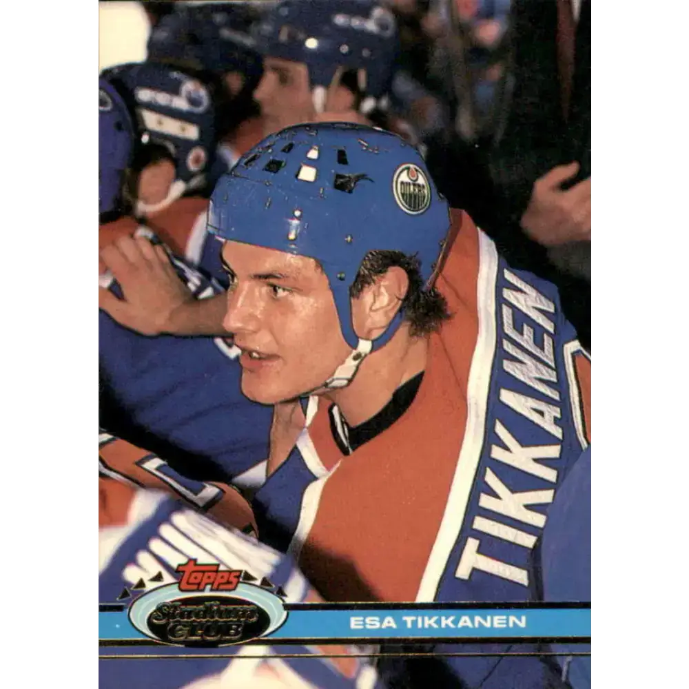 1991-92 Topps Stadium Club #69 Esa Tikkanen NM-MT Edmonton Oilers Hockey Card - Hockey Card Single