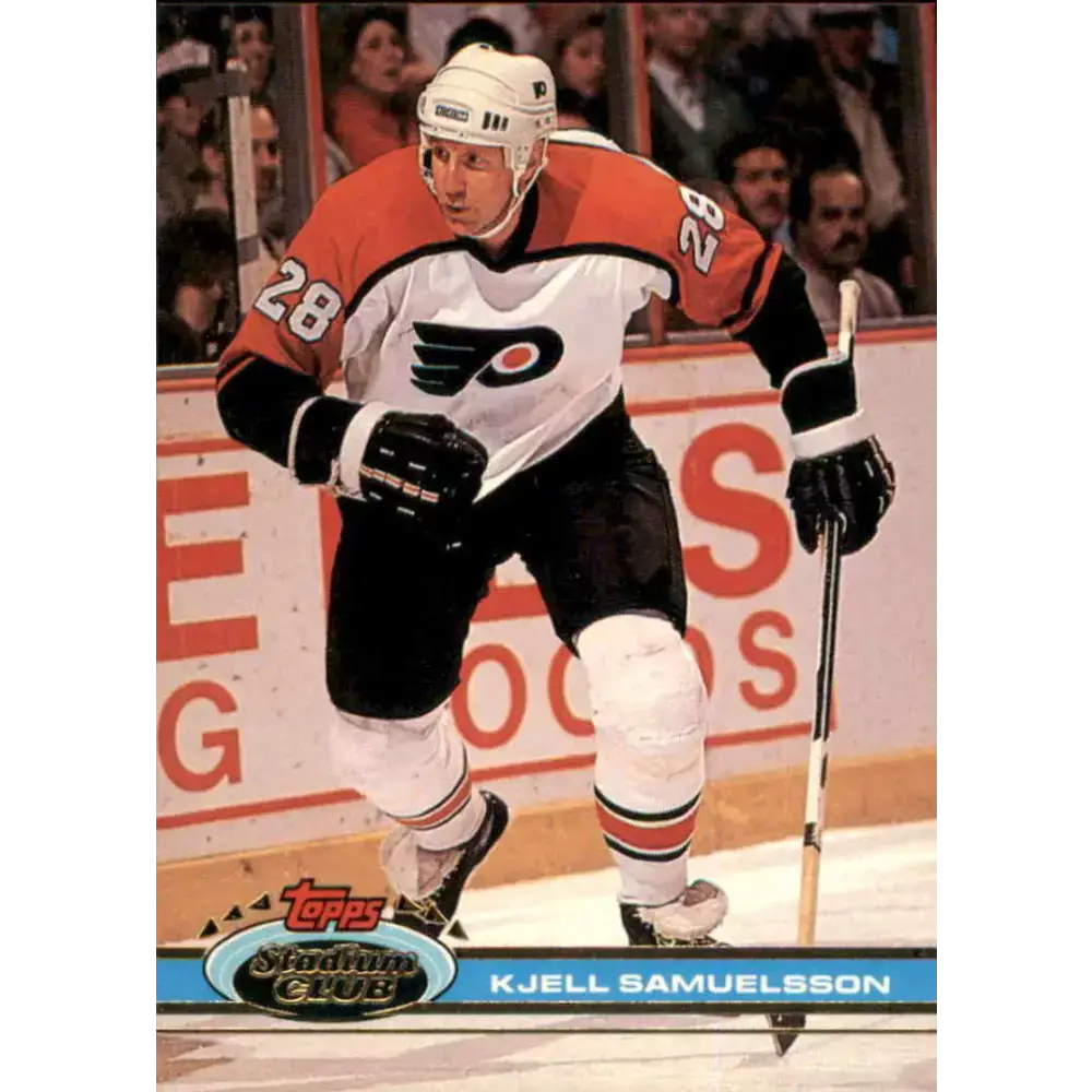 1991-92 Topps Stadium Club #70 Kjell Samuelsson NM-MT Philadelphia Flyers Hockey Card - Hockey Card Single