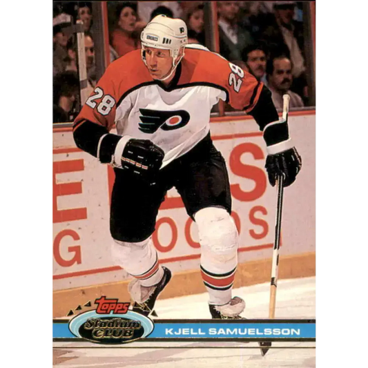 1991-92 Topps Stadium Club #70 Kjell Samuelsson NM-MT Philadelphia Flyers Hockey Card - Hockey Card Single