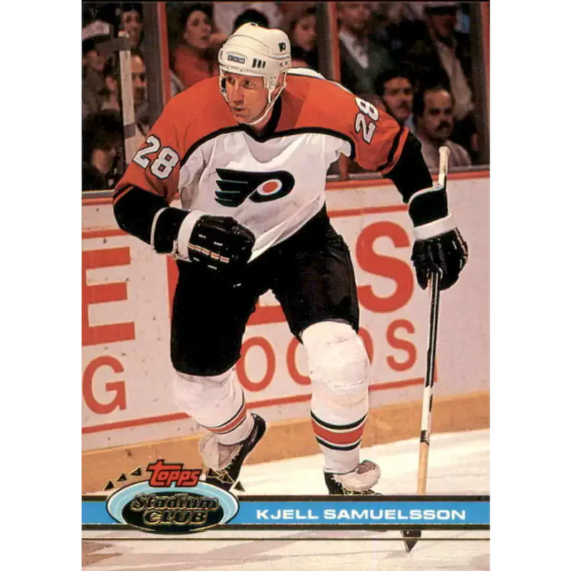 1991-92 Topps Stadium Club #70 Kjell Samuelsson NM-MT Philadelphia Flyers Hockey Card - Hockey Card Single