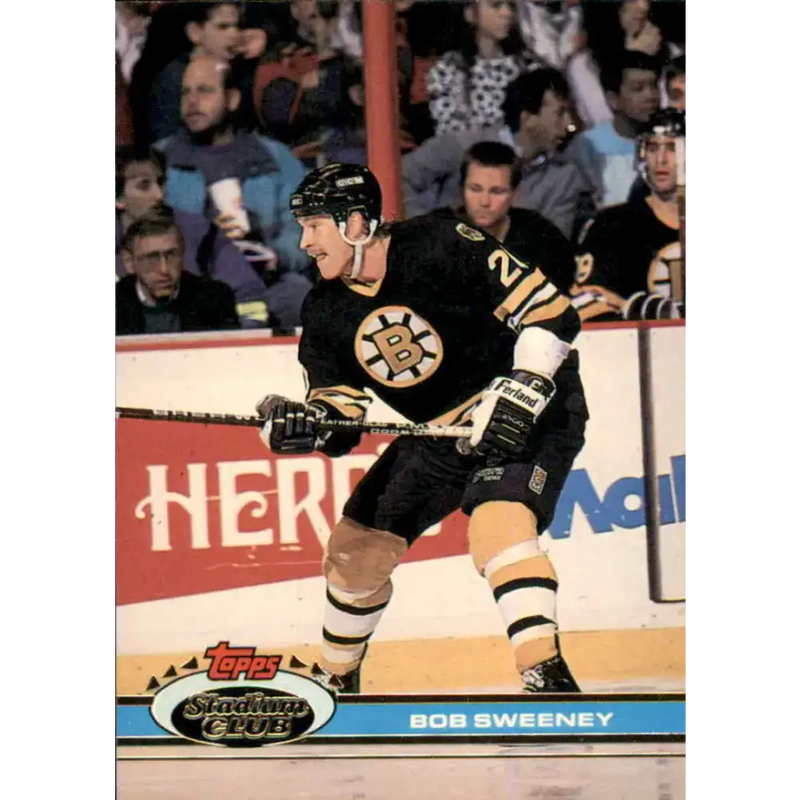1991-92 Topps Stadium Club #75 Bob Sweeney NM-MT Boston Bruins Hockey Card - Hockey Card Single