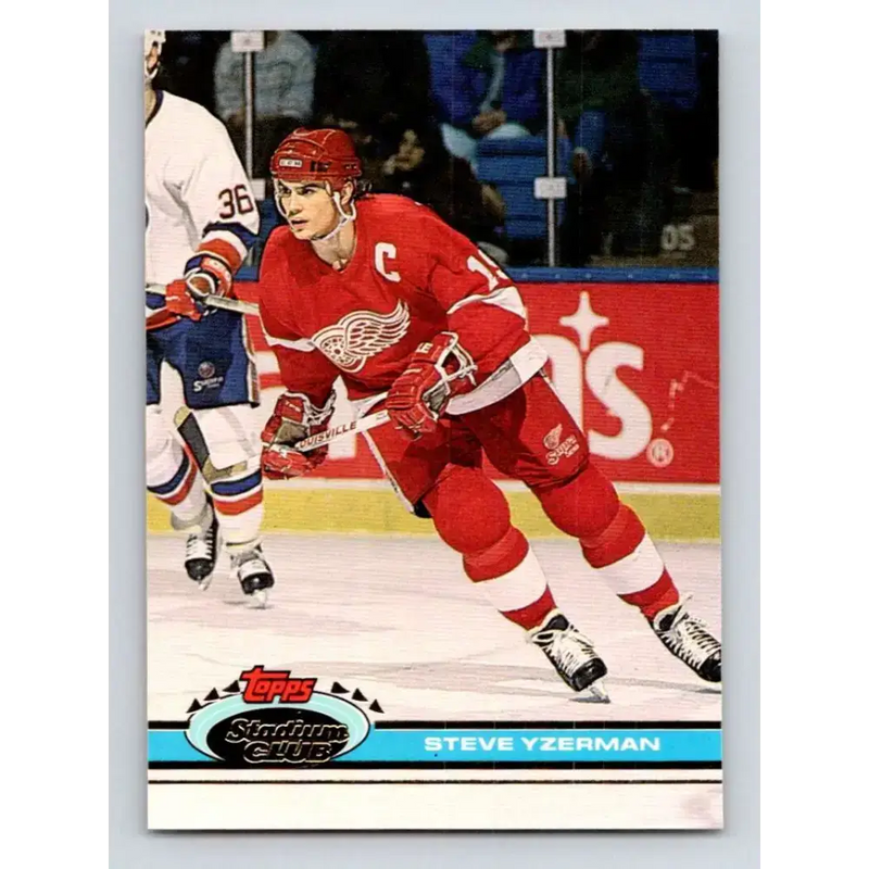 1991-92 Topps Stadium Club #81 Steve Yzerman NM-MT Detroit Red Wings Hockey Card - Hockey Card Single
