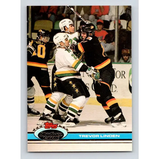 1991-92 Topps Stadium Club #84 Trevor Linden NM-MT Vancouver Canucks Hockey Card - Hockey Card Single