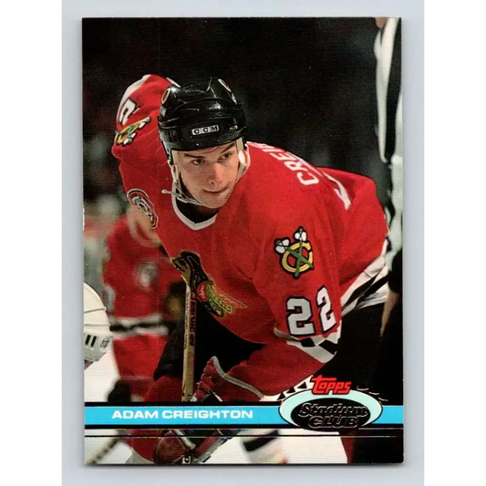 1991-92 Topps Stadium Club #89 Adam Creighton NM-MT Chicago Blackhawks Hockey Card - Hockey Card Single