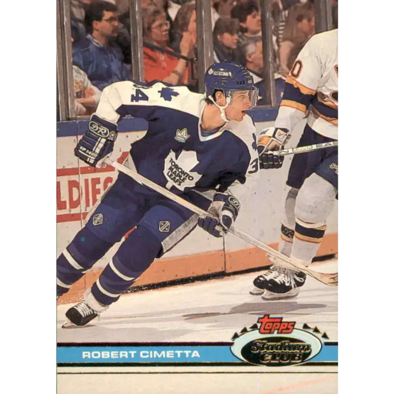 1991-92 Topps Stadium Club #9 Rob Cimetta NM-MT Toronto Maple Leafs Hockey Card - Hockey Card Single