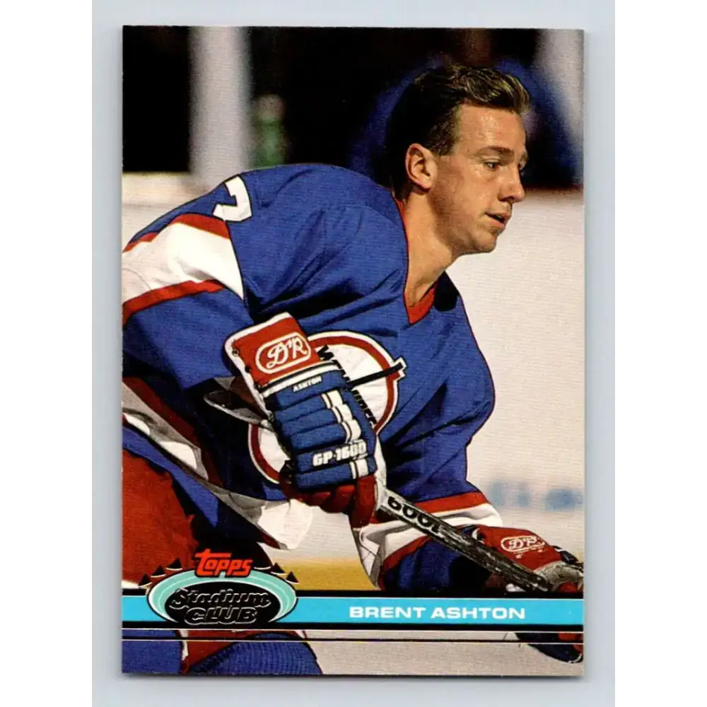 1991-92 Topps Stadium Club #90 Brent Ashton NM-MT Winnipeg Jets Hockey Card - Hockey Card Single