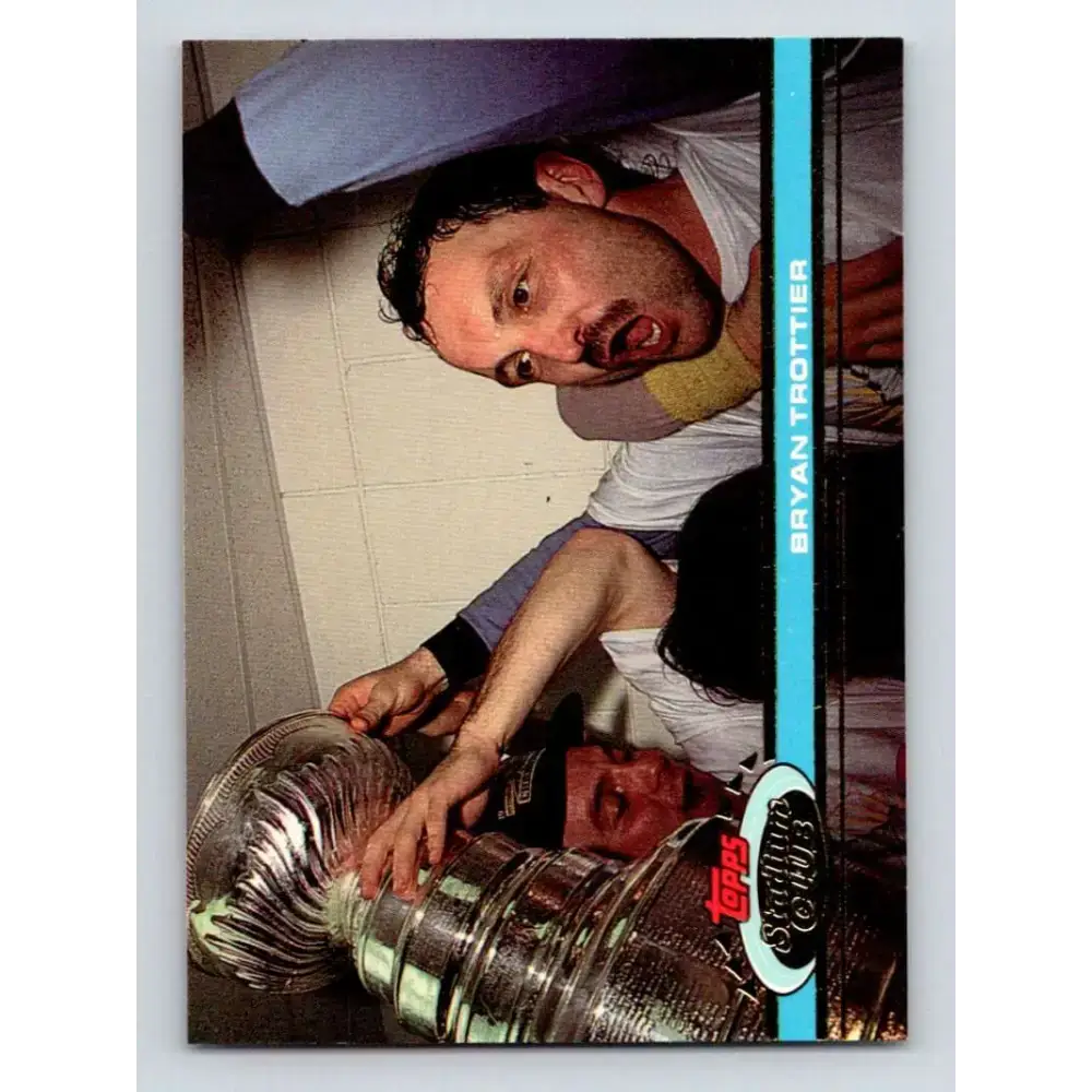 1991-92 Topps Stadium Club #91 Bryan Trottier NM-MT Pittsburgh Penguins Hockey Card - Hockey Card Single