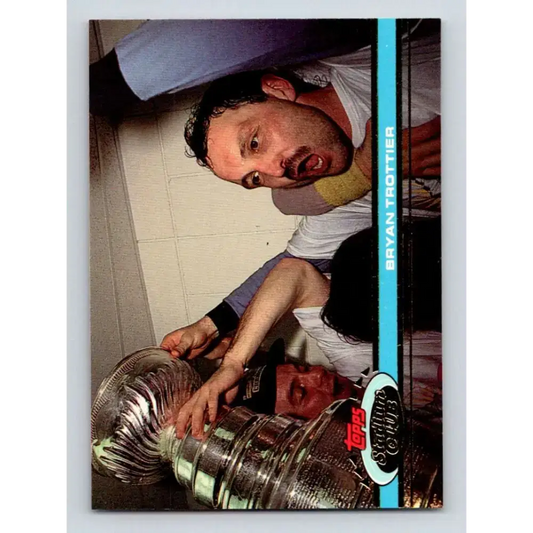1991-92 Topps Stadium Club #91 Bryan Trottier NM-MT Pittsburgh Penguins Hockey Card - Hockey Card Single