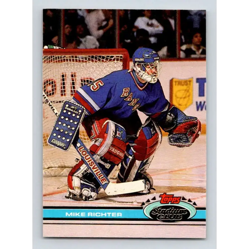 1991-92 Topps Stadium Club #92 Mike Richter NM-MT New York Rangers Hockey Card - Hockey Card Single