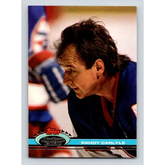 1991-92 Topps Stadium Club #94 Randy Carlyle NM-MT Winnipeg Jets Hockey Card - Hockey Card Single