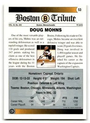 1991-92 Ultimate Original 6 #53 Doug Mohns - Hockey Card Single