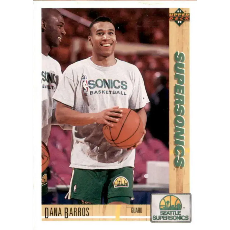 1991-92 Upper Deck #102 Dana Barros NM-MT Seattle SuperSonics Basketball Card - Basketball Card Single