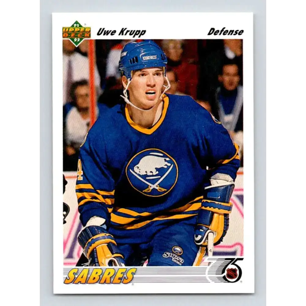 1991-92 Upper Deck #102 Uwe Krupp NM-MT Hockey Card - Hockey Card Single