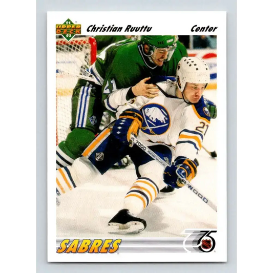 1991-92 Upper Deck #104 Christian Ruuttu NM-MT Buffalo Sabres Hockey Card - Hockey Card Single
