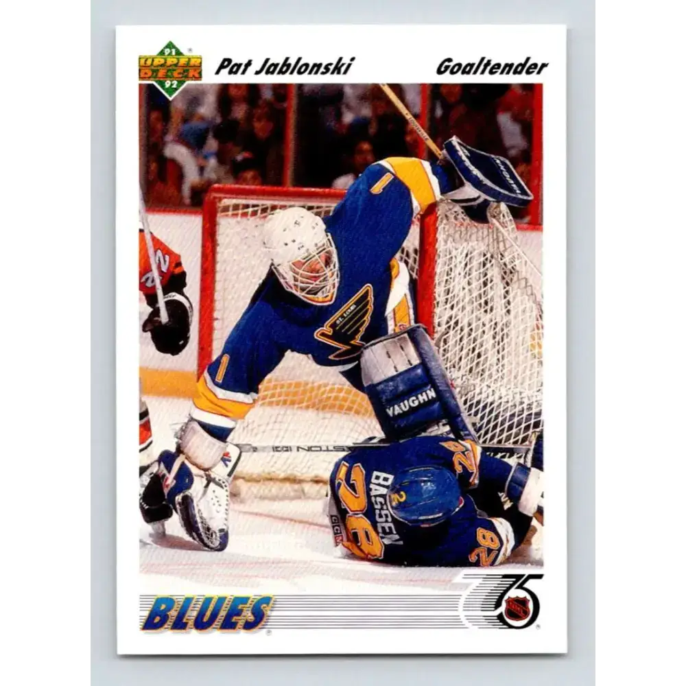 1991-92 Upper Deck #107 Pat Jablonski NM-MT RC Rookie St. Louis Blues Hockey Card - Hockey Card Single