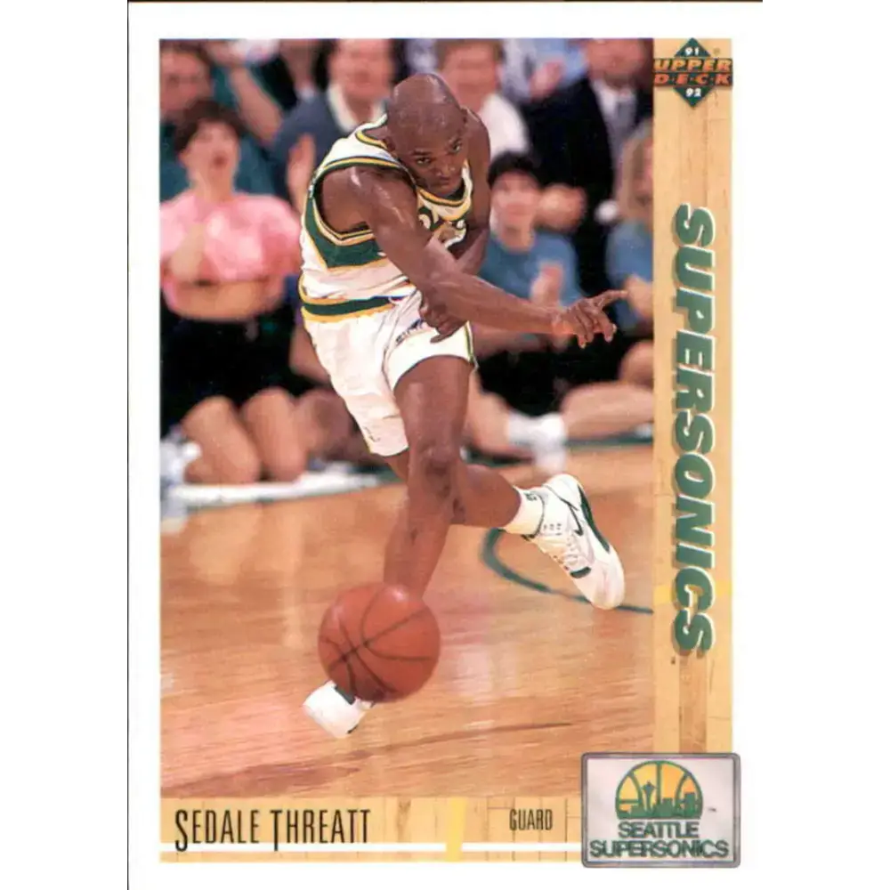 1991-92 Upper Deck #110 Sedale Threatt NM-MT Seattle SuperSonics Basketball Card - Basketball Card Single