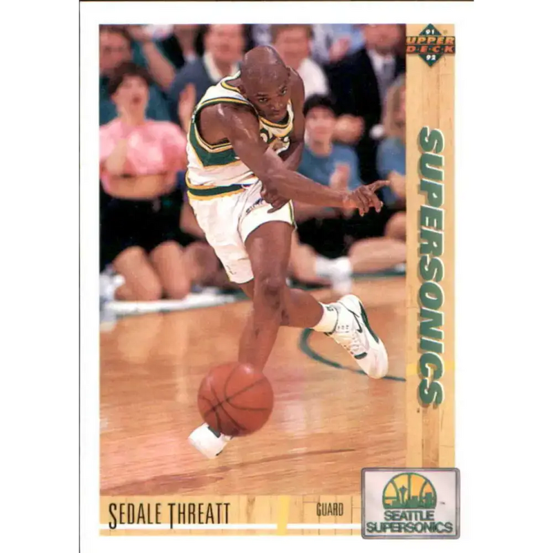 1991-92 Upper Deck #110 Sedale Threatt NM-MT Seattle SuperSonics Basketball Card - Basketball Card Single