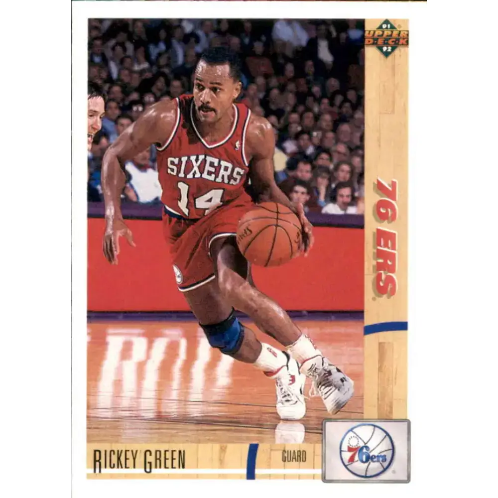1991-92 Upper Deck #112 Rickey Green NM-MT Philadelphia 76ers Basketball Card - Basketball Card Single