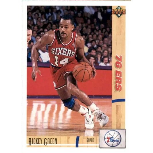 1991-92 Upper Deck #112 Rickey Green NM-MT Philadelphia 76ers Basketball Card - Basketball Card Single