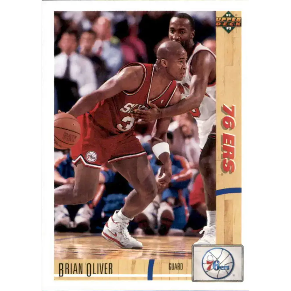 1991-92 Upper Deck #119 Brian Oliver NM-MT Philadelphia 76ers Basketball Card - Basketball Card Single