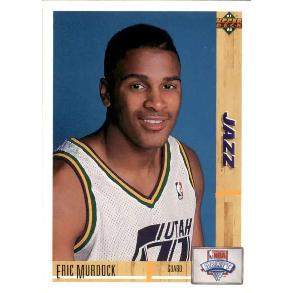 1991-92 Upper Deck #12 Eric Murdock NM-MT RC Rookie Utah Jazz Basketball Card - Basketball Card Single